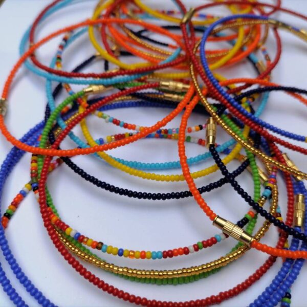 ON SALE Ankle bracelets / African anklets / Anklets for women / Beaded anklets / Masai jewelry / African jewelry / Anklets gold/ Multicolour