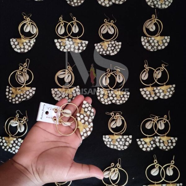 Polka dot brass earrings , assorted earrings , wholesale brass earrings , Brass jewelry , Boho earrings, Maasai earrings wholesale ,giftp