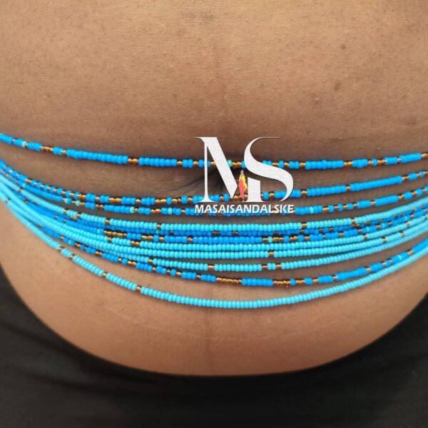 5 blue and gold  Waist Beads clasps Waist Beads, Stomach Beads, Waist Beads, Africa Waist Beads , Waist Beads, Plus Size Waist Beads clasps
