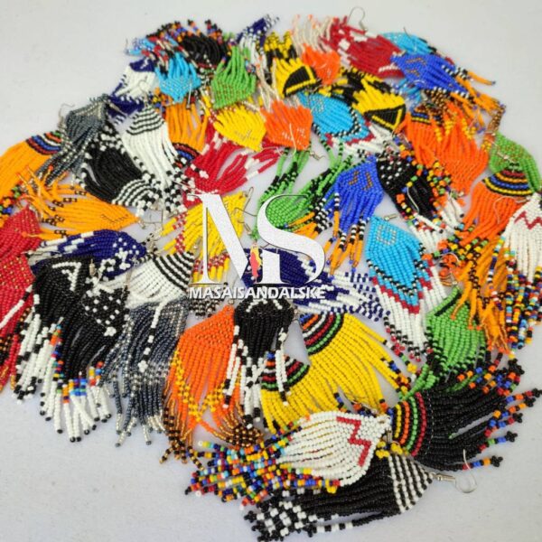 24 wholesale earrings , Assorted earrings , mixed jewelry , Beaded maasai earrings , African maasai earrings , African earrings , gift