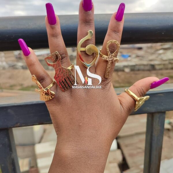 5 Brass rings , Wholesale brass rings , statement rings , adjustable brass rings , boho brass rings , African brass rings , big brass rings