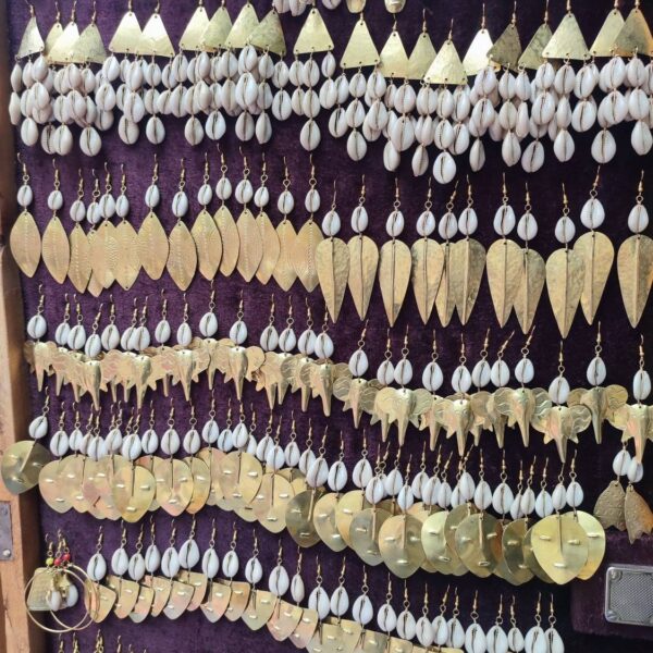 10Wholesale brass earrings, brass and bone earrings, cowrie earrings , cowrie shell earrings, wholesale women jewelry ,african brass earring
